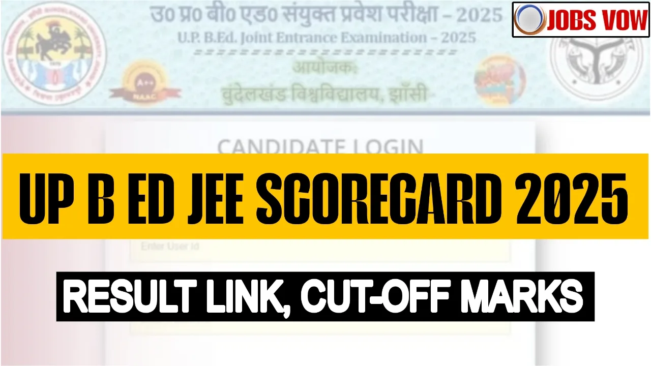 UP BEd JEE Scorecard 2025
